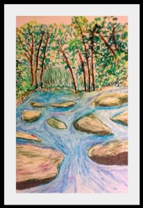 I felt more confident drawing these rocks because I'd drawn rocks before. 