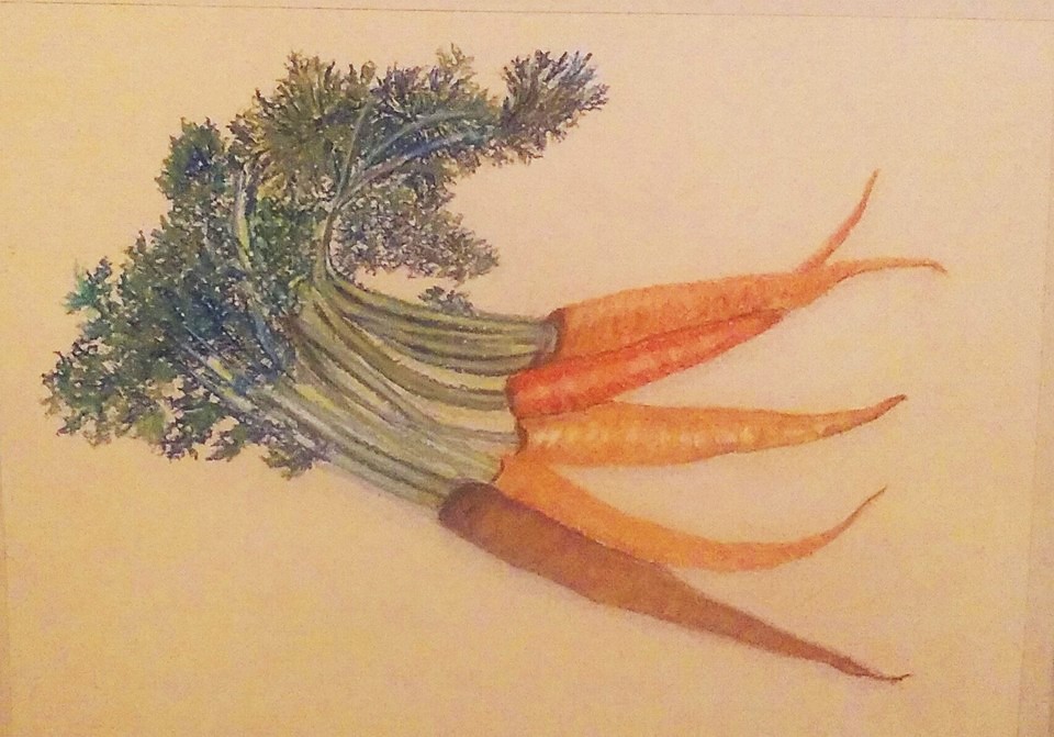 Drawing these carrots taught me about making my drawings my own. 