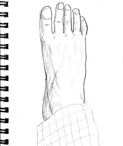 My very first foot sketch.