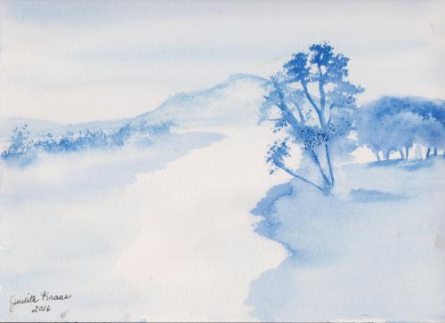 Watercolor 160618 Monochrome - Cerulean Blue