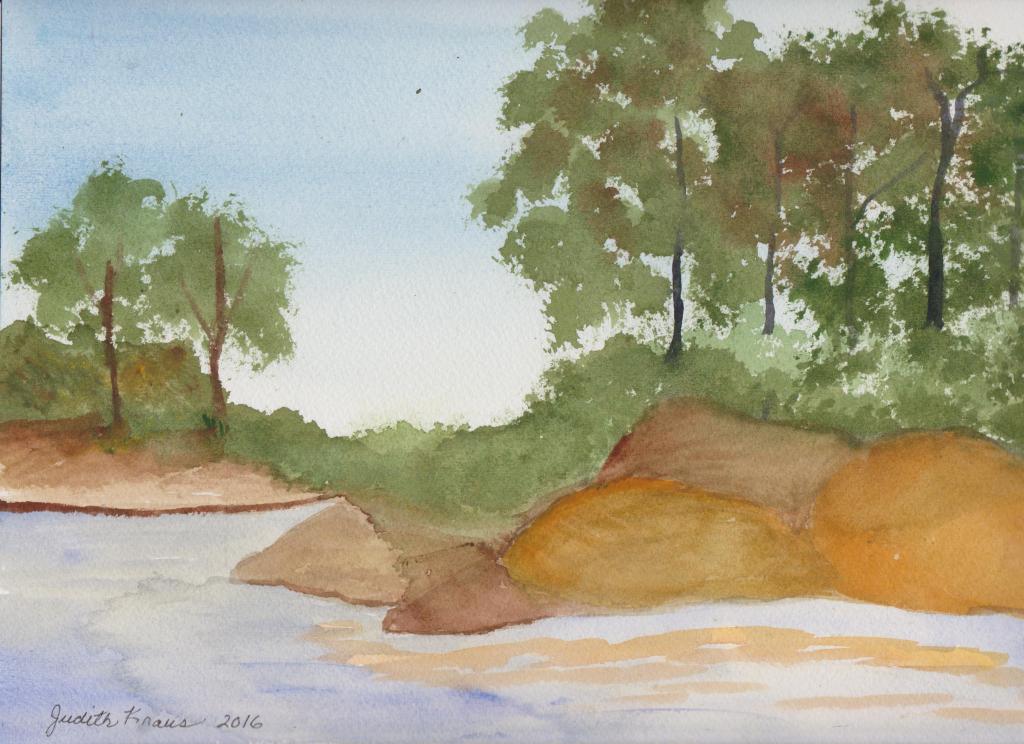 Watercolor 160704 Rocky River