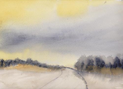Watercolor 160706 Stormy Road
