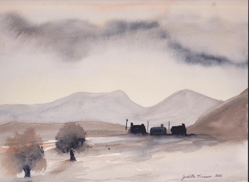 Watercolor 160709 Shadows at Twilight