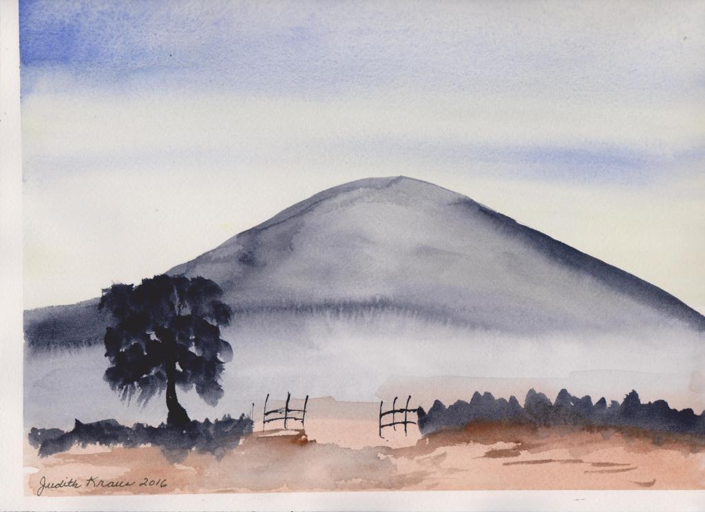 Watercolor 160716 Misty Mountain