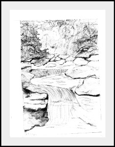 Framed Graphite Landscape 2018