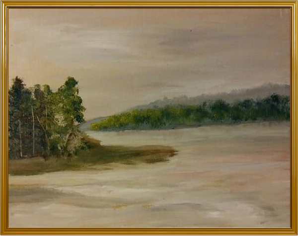 Where the River Rushes By - Framed