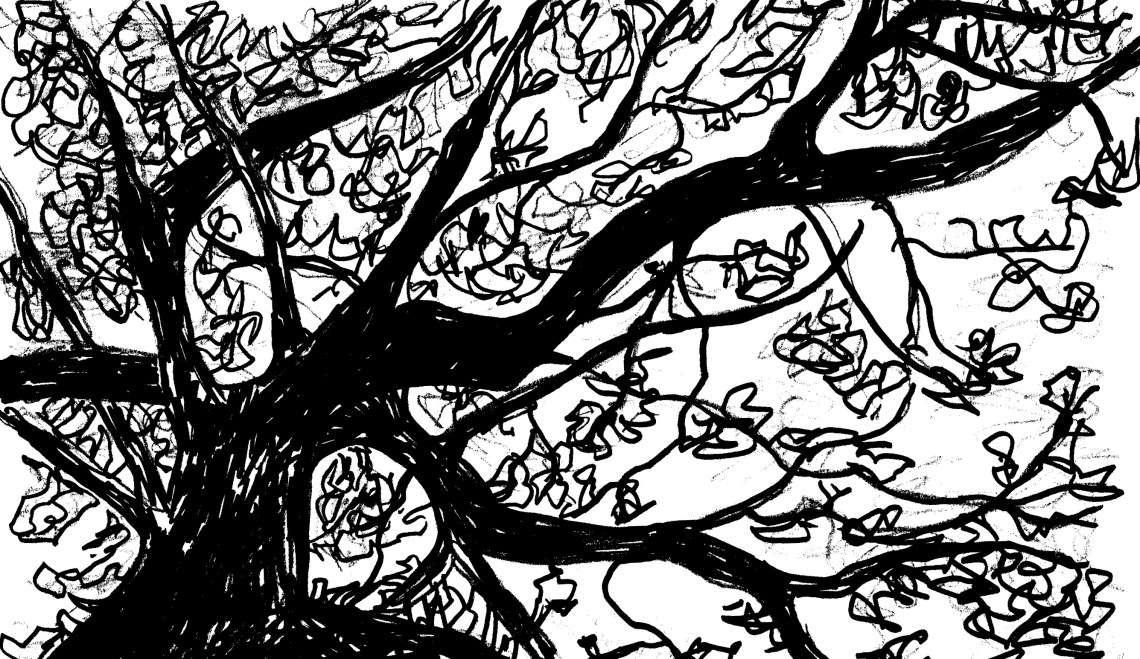 Inktober 3 - Catalpa Tree