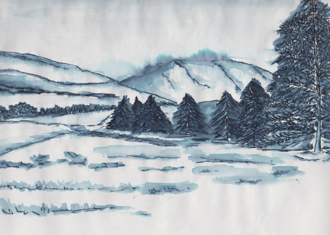 Elegant Writer Smoky Mountain Scene (2)